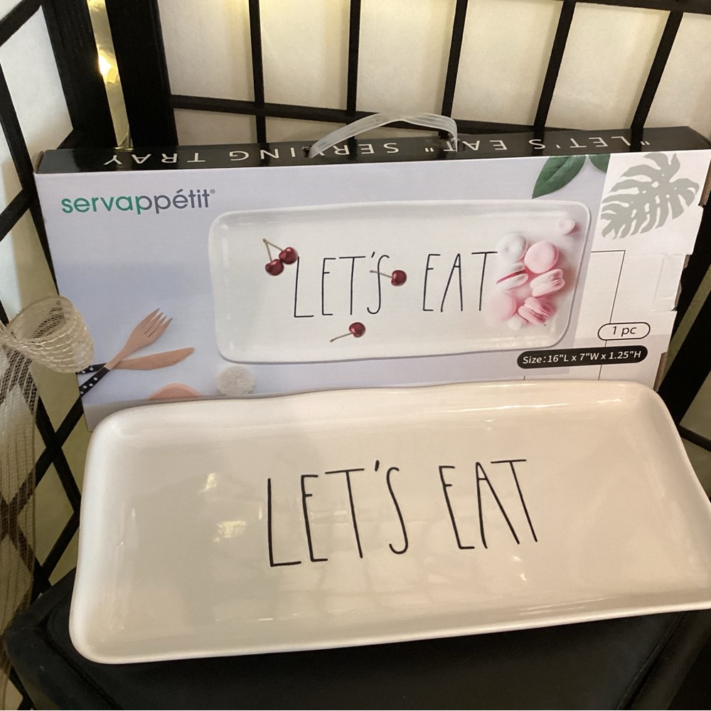 Servappetit cream 'Let's Eat' Serving Tray